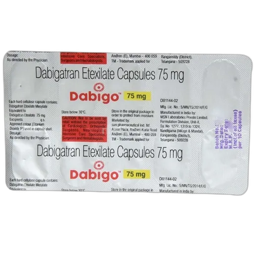 dabigo 75mg capsule 10's